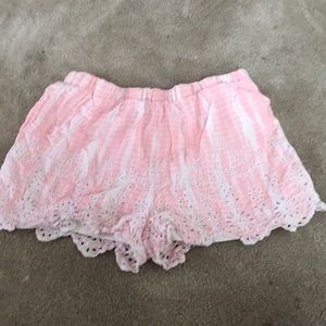 shorts pink and white